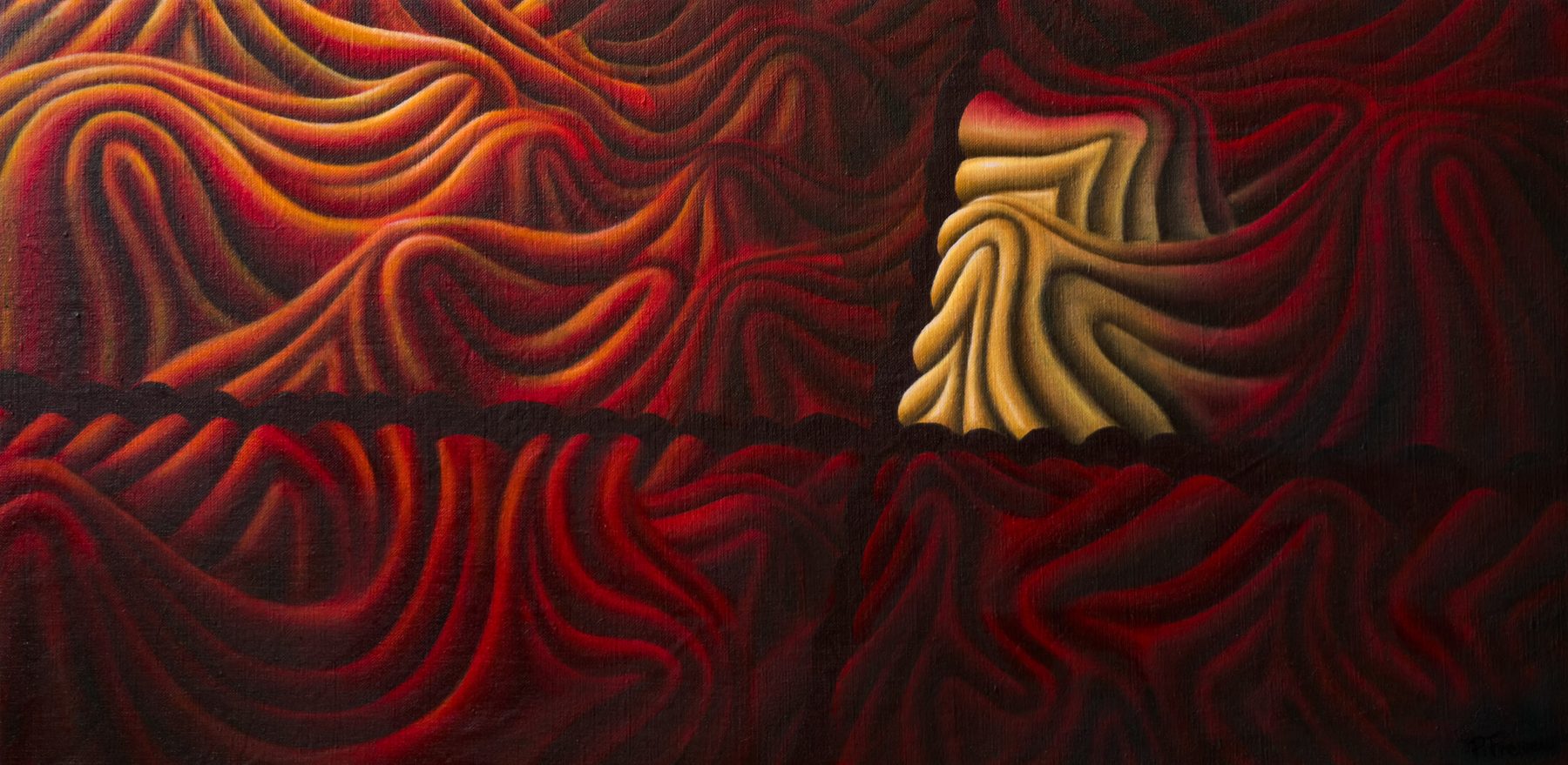 Détail d'une peinture de Pierre Freneau